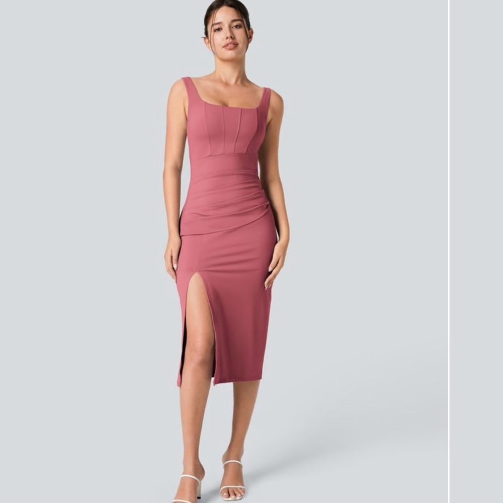HALARA Women's Asymmetrical Coral Dress - Picture 4 of 4